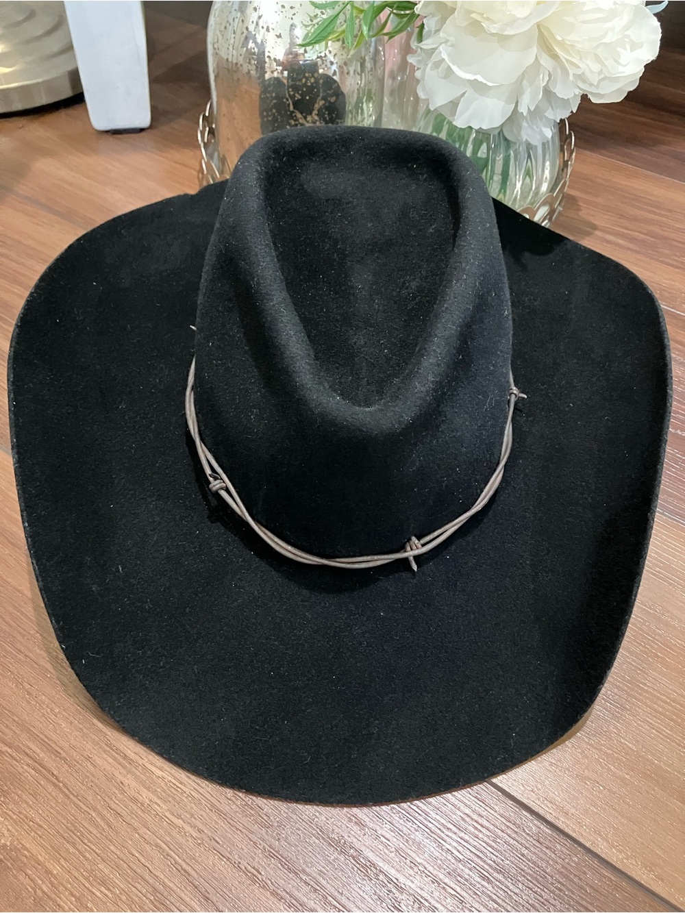 Bailey Wichita Black Felt Cowboy Hat with Barbed Rope Band